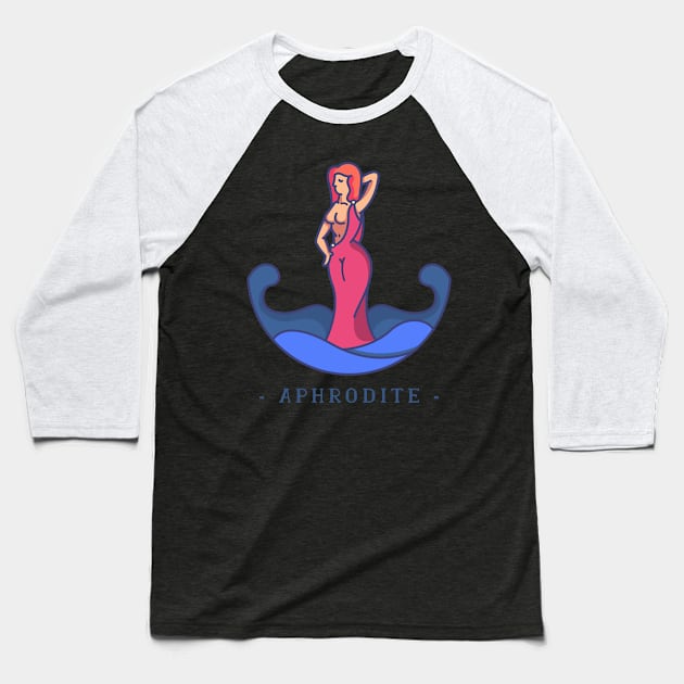 Aphrodite Greek Mythology Baseball T-Shirt by MimicGaming